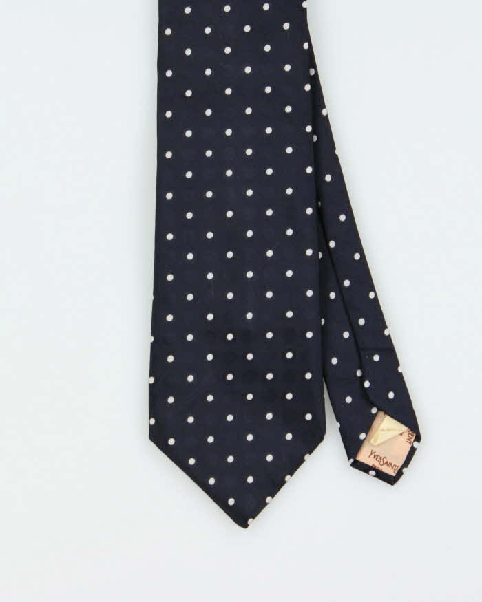 Vintage 1970s Yves Saint Laurent Polka Dot Tie