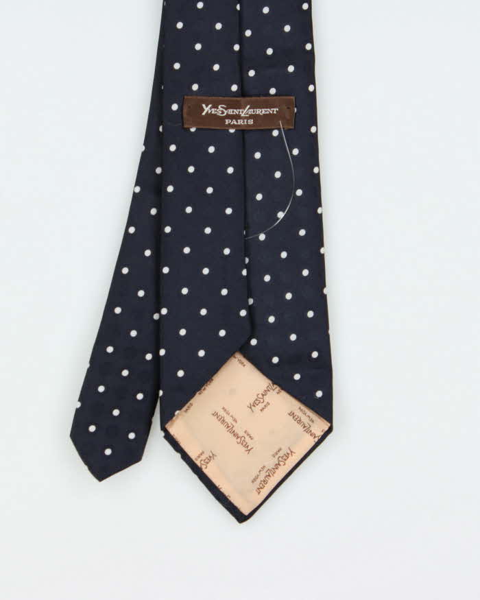 Vintage 1970s Yves Saint Laurent Polka Dot Tie