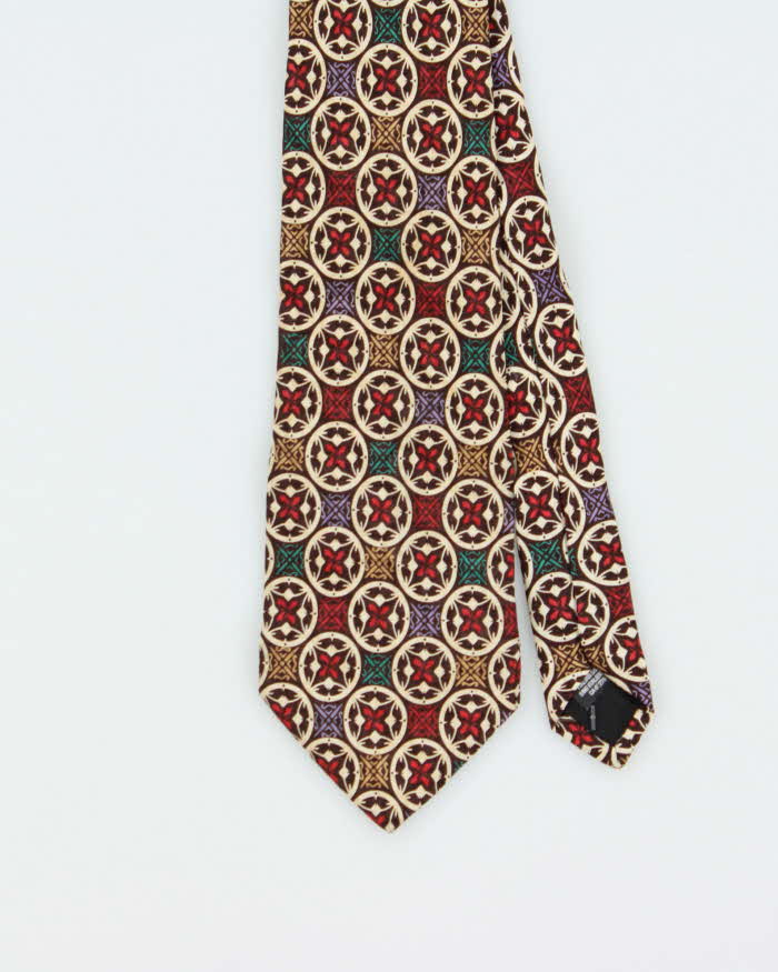 Vintage 1980s Yves Saint Laurent Pattern Silk Tie