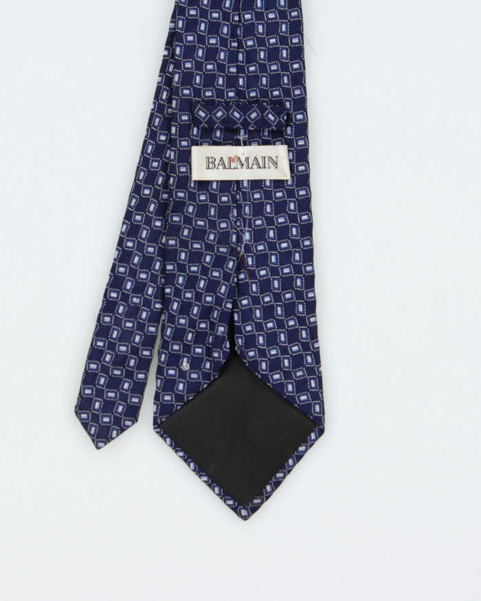 Vintage Balmain Pattern Silk Tie