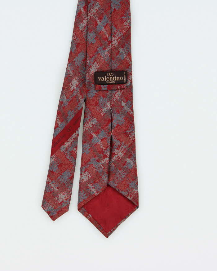 Vintage 1980s Valentino Pattern Silk Tie