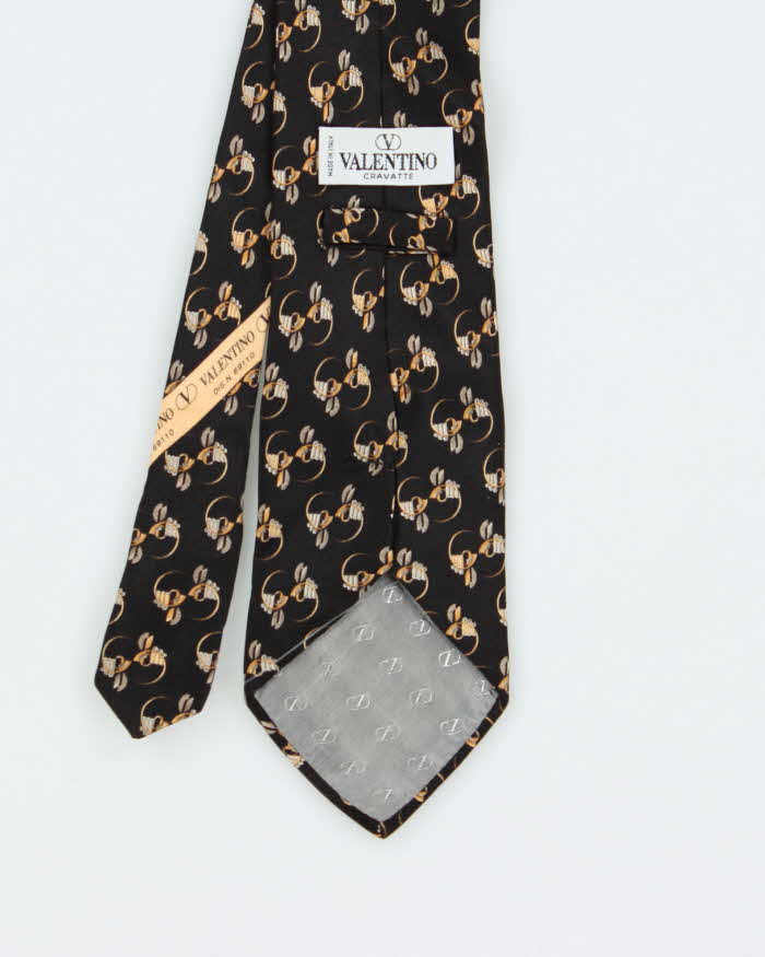 Vintage 2000s Valentino Pattern Silk Tie