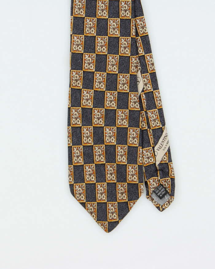 Vintage 2000s Valentino Pattern Silk Tie