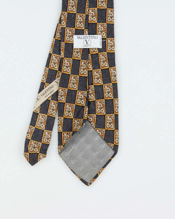 Vintage 2000s Valentino Pattern Silk Tie