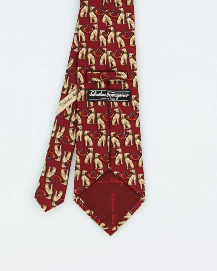 Vintage Salvatore Ferragamo Pattern Silk Tie