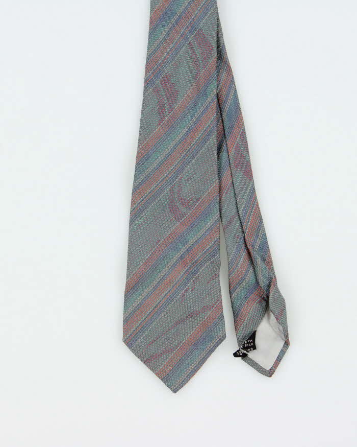 Vintage 1980s Missoni Silk &amp; Linen Tie
