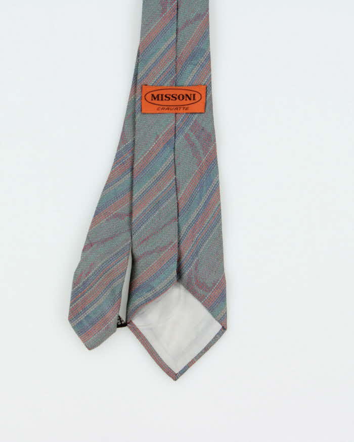 Vintage 1980s Missoni Silk & Linen Tie