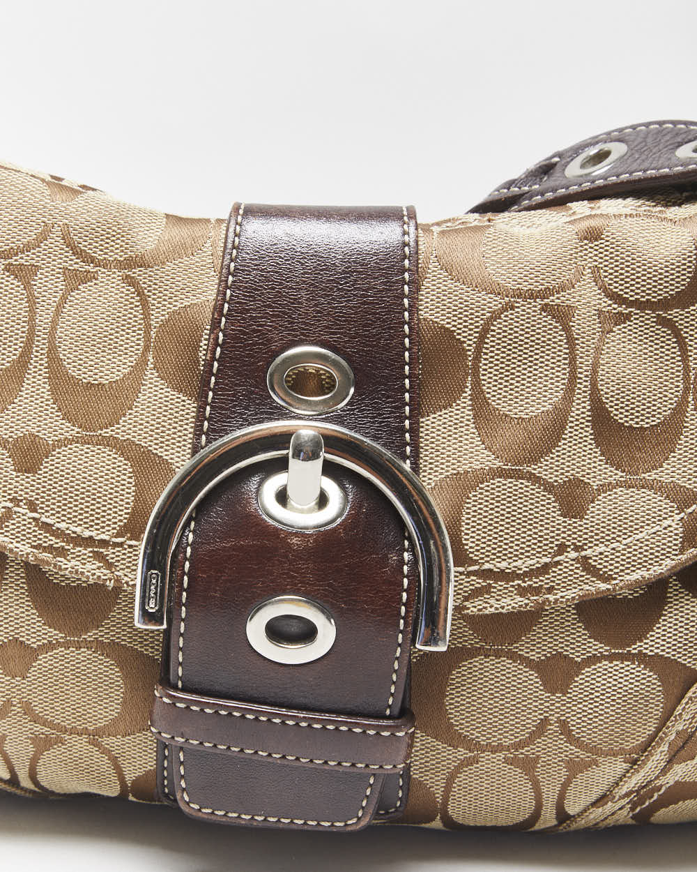 Vintage Y2k 2000s Coach Signature Soho Demi Flap Handbag