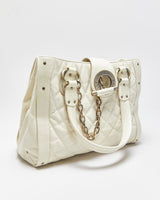 Vintage Y2k 2000s Bally T Bar Detail Quilted Leather Handbag