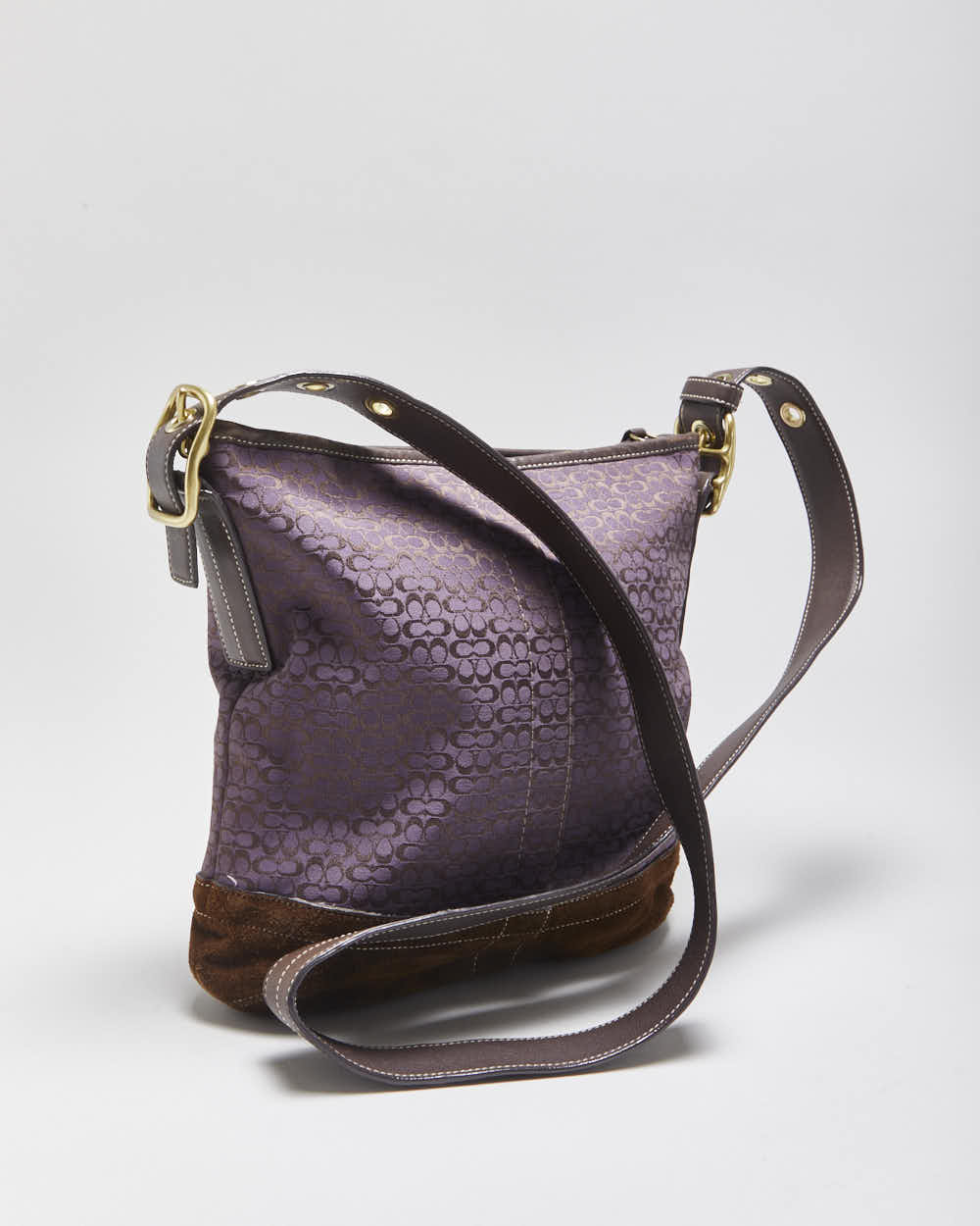 Vintage Y2k 2000s Coach Jacquard Signature Two-way Handbag