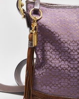Vintage Y2k 2000s Coach Jacquard Signature Two-way Handbag