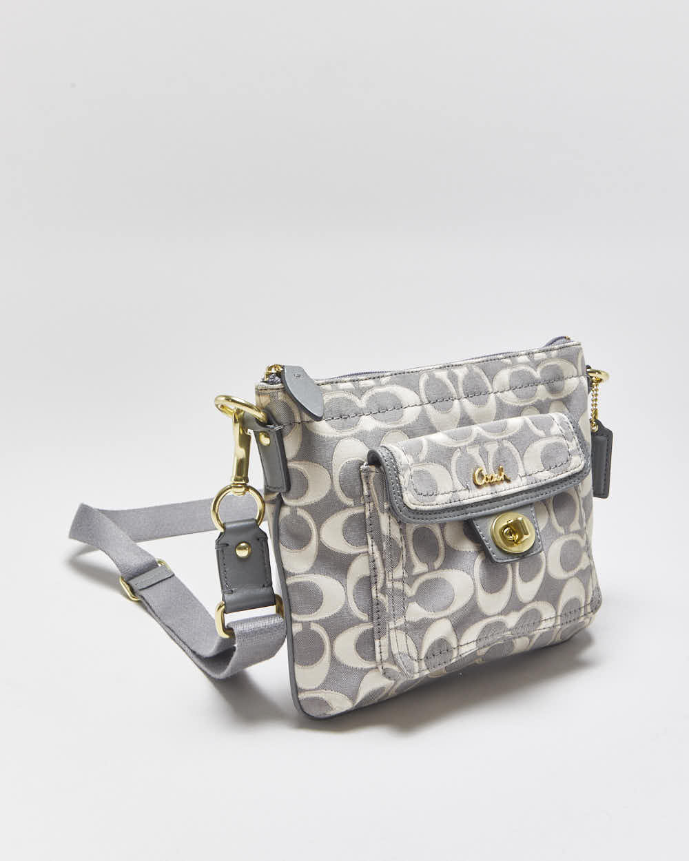 Vintage Y2k 2000s Coach Signature Jacquard Cross-body Bag
