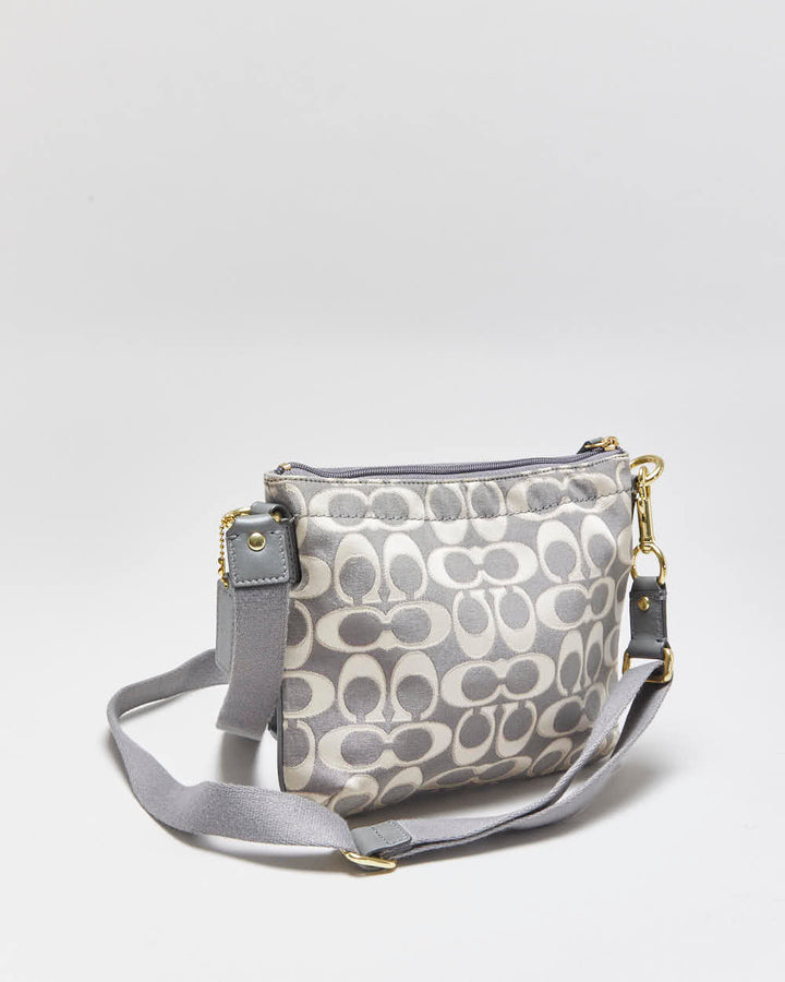 Vintage Y2k 2000s Coach Signature Jacquard Cross-body Bag