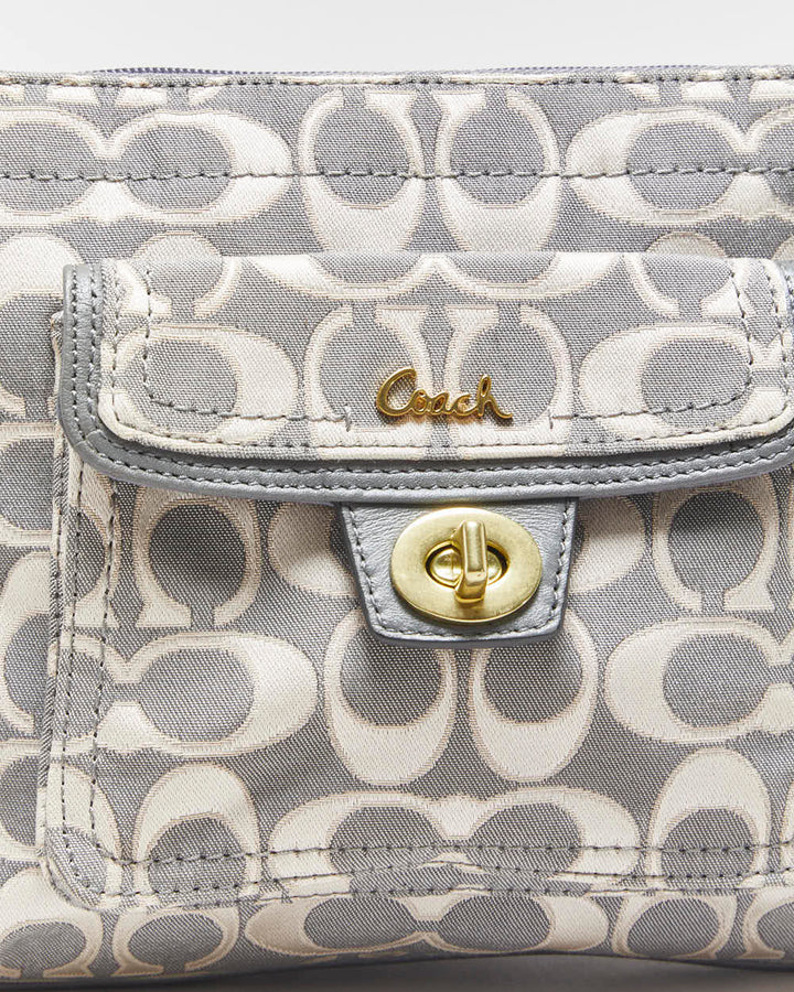 Vintage Y2k 2000s Coach Signature Jacquard Cross-body Bag