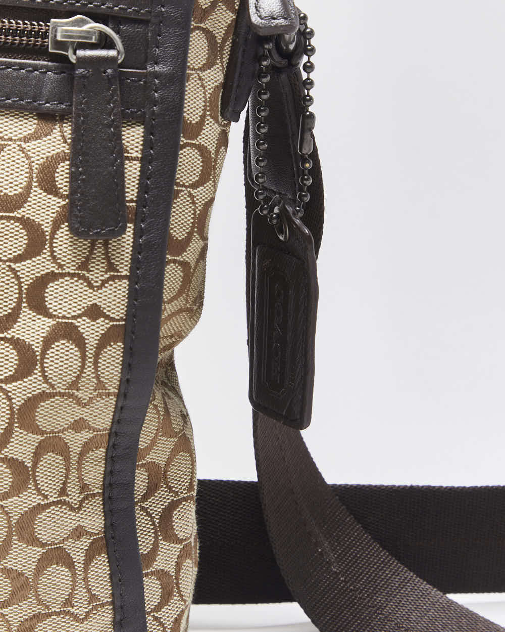 Vintage Y2k 2000s Coach Jacquard Flight Bag