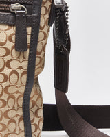 Vintage Y2k 2000s Coach Jacquard Flight Bag