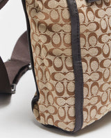 Vintage Y2k 2000s Coach Jacquard Flight Bag