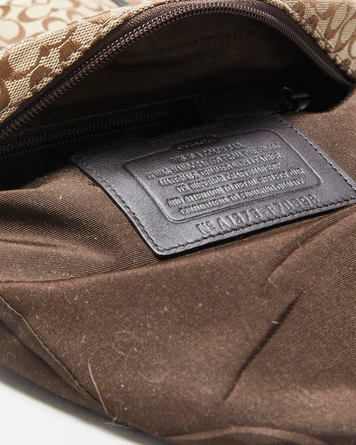 Vintage Y2k 2000s Coach Jacquard Flight Bag