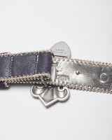 Kathy Van Zeeland Fleur De Lis Studded Belt - W34-W39