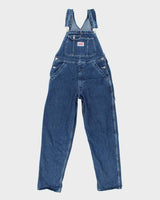 Vintage 90s Ikeda Dark Wash Carpenter Dungarees - W34 L31