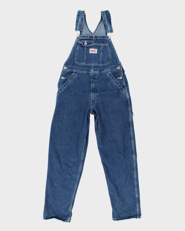 Vintage 90s Ikeda Dark Wash Carpenter Dungarees - W34 L31