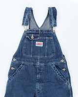 Vintage 90s Ikeda Dark Wash Carpenter Dungarees - W34 L31