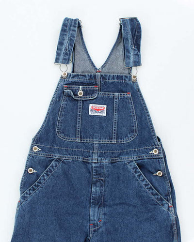 Vintage 90s Ikeda Dark Wash Carpenter Dungarees - W34 L31