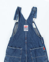 Vintage 90s Ikeda Dark Wash Carpenter Dungarees - W34 L31