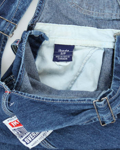 Vintage 90s Ikeda Dark Wash Carpenter Dungarees - W34 L31