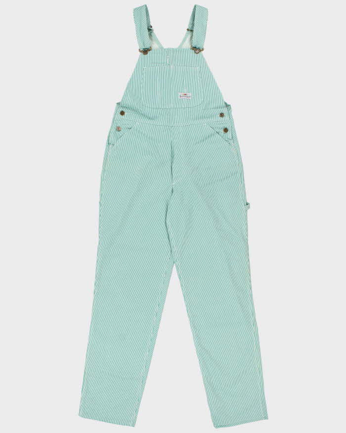 DSWT 1980s Fruit Of The Loom Pinstriped Dungarees - W33 L34