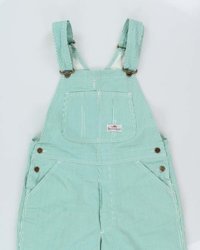 DSWT 1980s Fruit Of The Loom Pinstriped Dungarees - W33 L34
