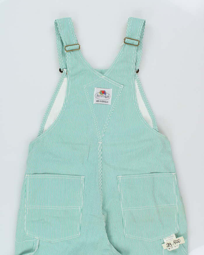 DSWT 1980s Fruit Of The Loom Pinstriped Dungarees - W33 L34