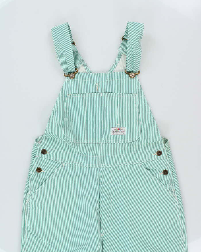 DSWT 1980s Fruit Of The Loom Pinstriped Dungarees - W34 L34