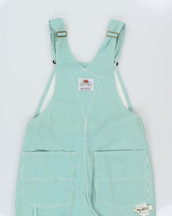 DSWT 1980s Fruit Of The Loom Pinstriped Dungarees - W34 L34