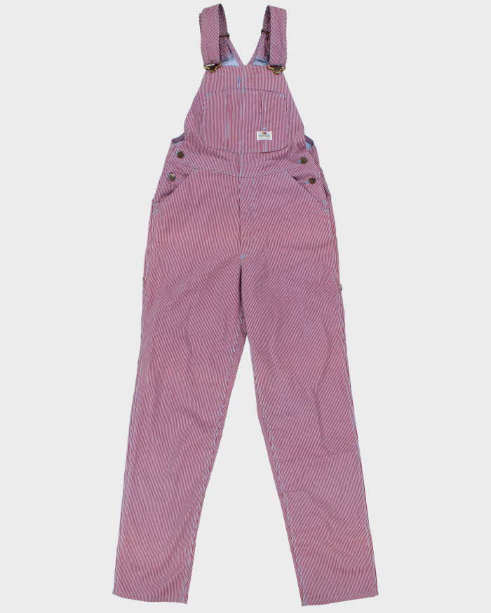 DSWT 1980s Fruit Of The Loom Pinstriped Dungarees - W30 L34