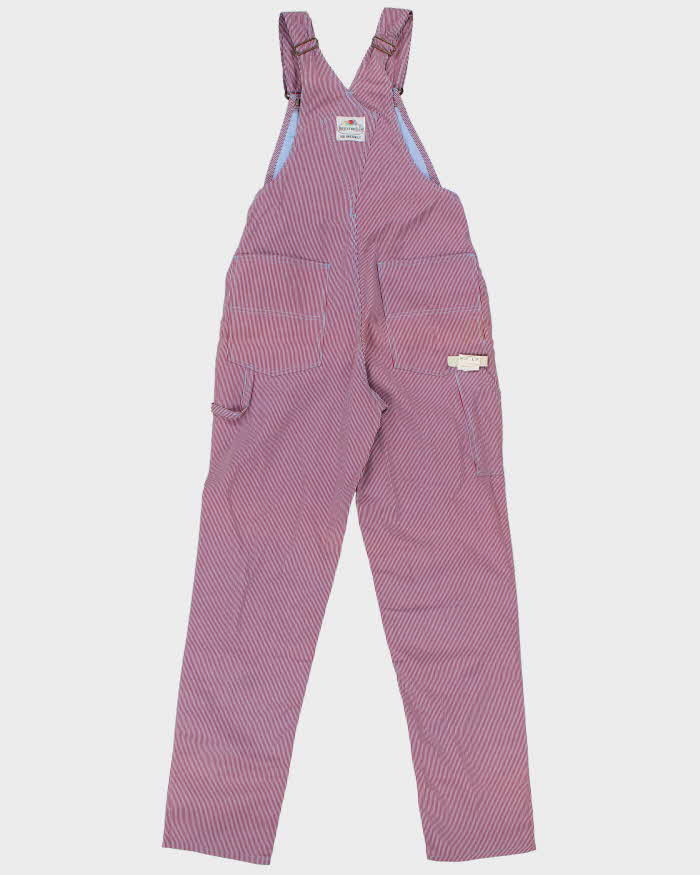 DSWT 1980s Fruit Of The Loom Pinstriped Dungarees - W30 L34
