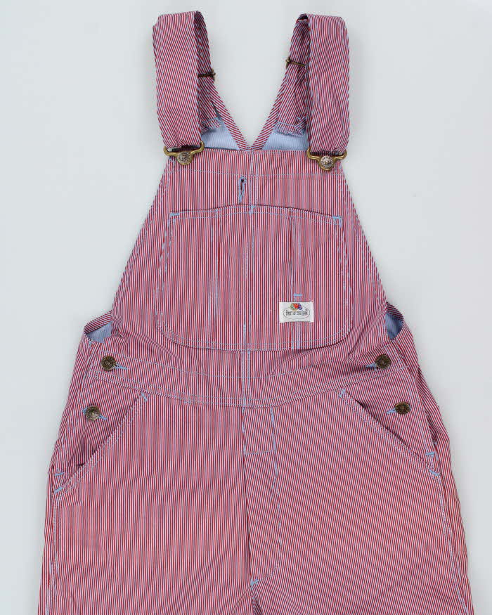 DSWT 1980s Fruit Of The Loom Pinstriped Dungarees - W30 L34