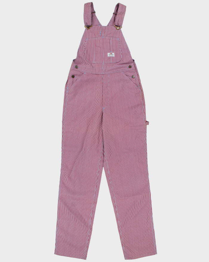 DSWT 1980s Fruit Of The Loom Pinstriped Dungarees - W31 L34