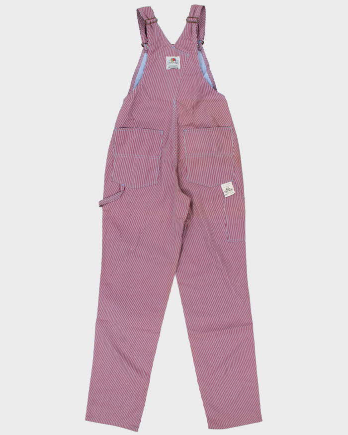 DSWT 1980s Fruit Of The Loom Pinstriped Dungarees - W31 L34