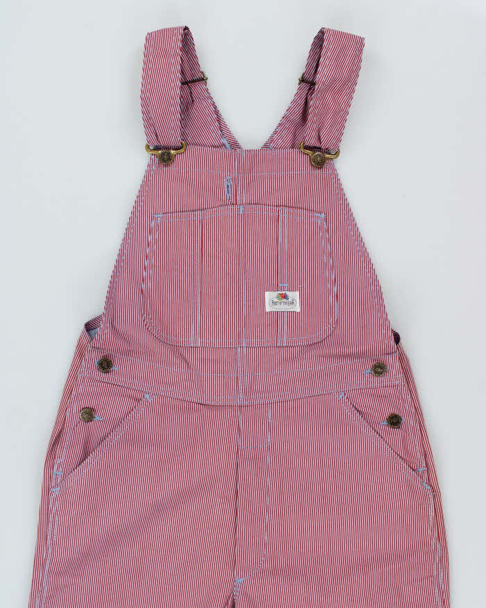 DSWT 1980s Fruit Of The Loom Pinstriped Dungarees - W31 L34