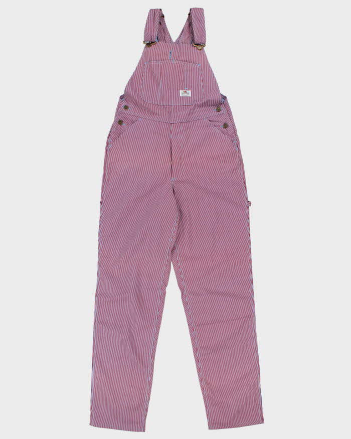 DSWT 1980s Fruit Of The Loom Pinstriped Dungarees - W32 L34