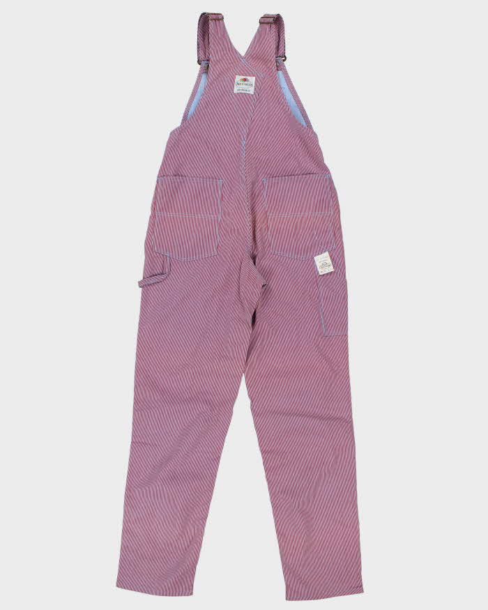 DSWT 1980s Fruit Of The Loom Pinstriped Dungarees - W32 L34