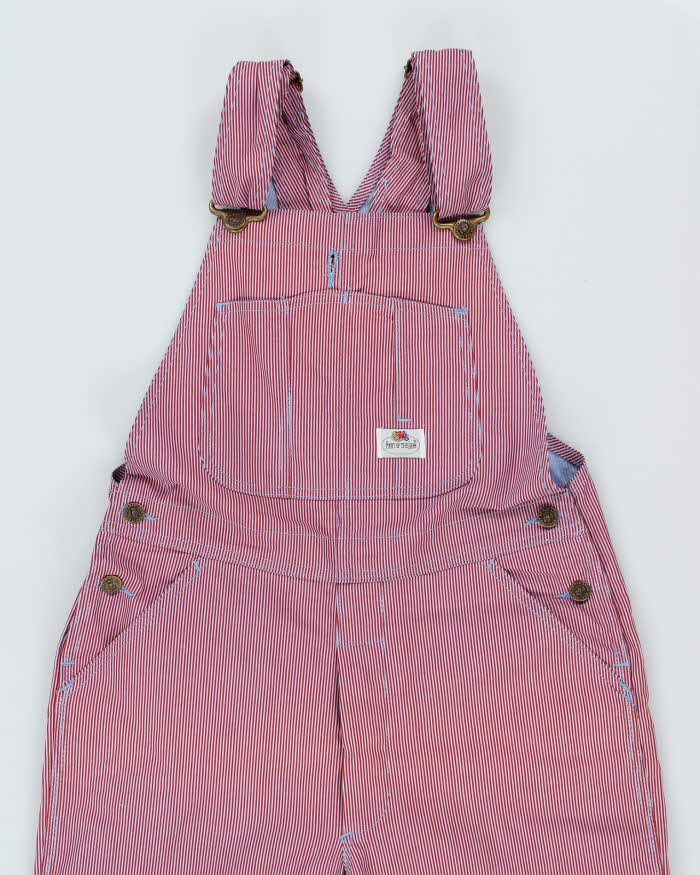 DSWT 1980s Fruit Of The Loom Pinstriped Dungarees - W32 L34