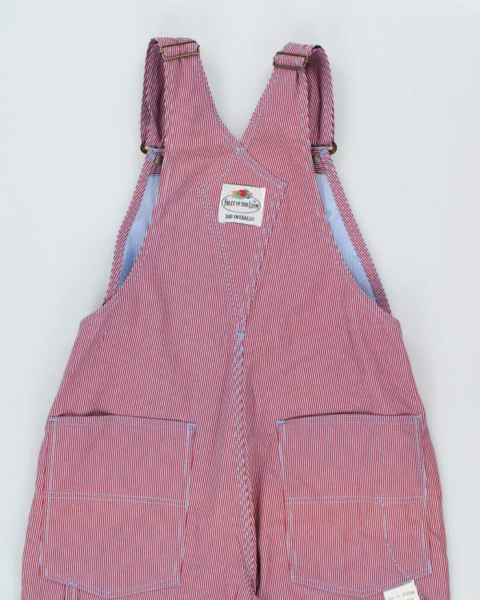 DSWT 1980s Fruit Of The Loom Pinstriped Dungarees - W32 L34