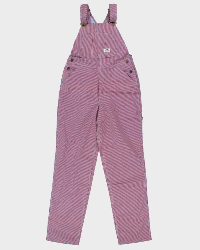 DSWT 1980s Fruit Of The Loom Pinstriped Dungarees - W33 L34