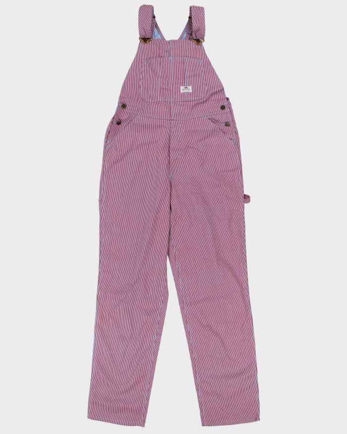 DSWT 1980s Fruit Of The Loom Pinstriped Dungarees - W34 L34