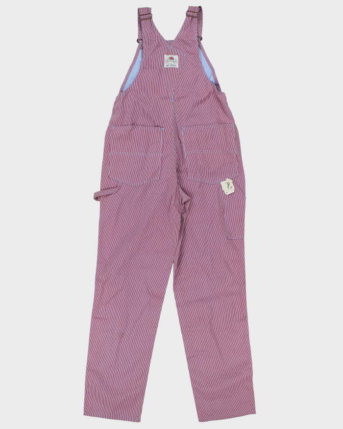 DSWT 1980s Fruit Of The Loom Pinstriped Dungarees - W34 L34