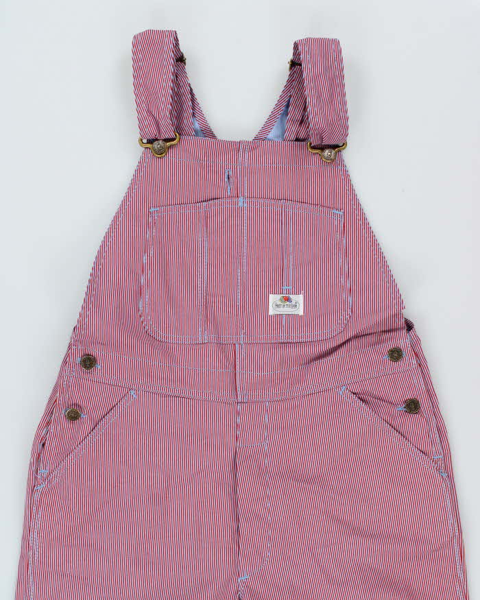 DSWT 1980s Fruit Of The Loom Pinstriped Dungarees - W34 L34
