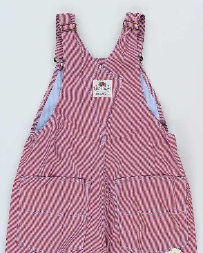DSWT 1980s Fruit Of The Loom Pinstriped Dungarees - W34 L34