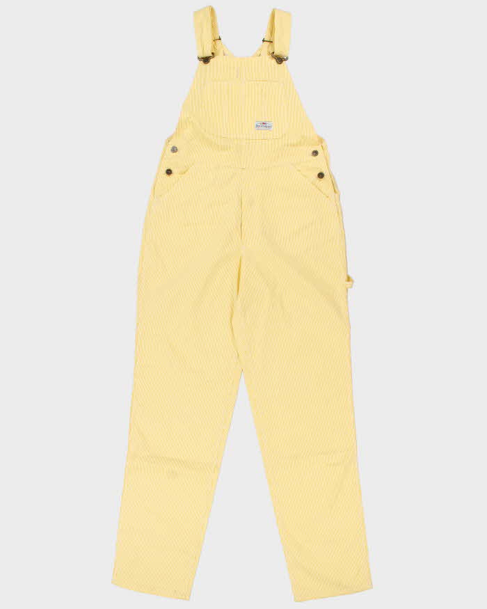 DSWT 1980s Fruit Of The Loom Pinstriped Dungarees - W33 L34